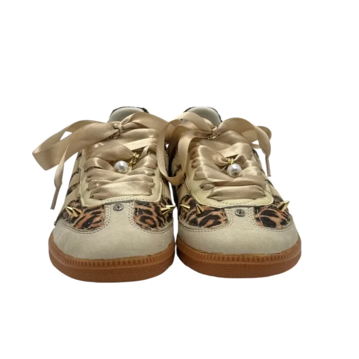 Sneakers Adidas Samba Donna in Pelle Beige e Cavallino Maculato art. Adidas Samba Linx, foto 3 di 6