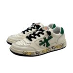 Sneakers Premiata Kids In Pelle Bianca E dettagli Verdi art. Marc Bianco/Verde - immagine 5