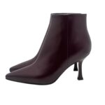 Tronchetto Anna f in Nappa Bordeaux con Fondo Cuoio Antiscivolo Tacco 8 cm art. 9517 - immagine 3