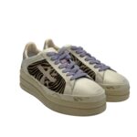 Sneakers Premiata Donna in Pelle Avorio e Dettagli Animalier art. Claudia 7753 - immagine 2