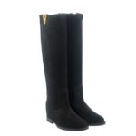 Stivali Via Roma 15 con Zeppa Interna H 5 cm in Camoscio Nero V Dorata art. 4268 - immagine 2