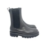 Stivaletto Beatles Donna Anna F in Pelle Nera Martellata con Elastici Laterali art. 9715