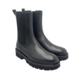 Stivaletto Beatles Donna Anna F in Pelle Nera Martellata con Elastici Laterali art. 9715 - immagine 2