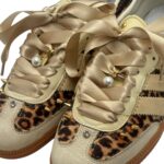 Sneakers Adidas Samba Donna in Pelle Beige e Cavallino Maculato art. Adidas Samba Linx - immagine 5