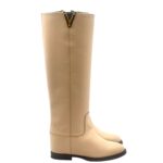 Stivali Via Roma 15 con Zeppa Interna H 5 cm Malibù in Pelle Sand V Dorata art. 2568