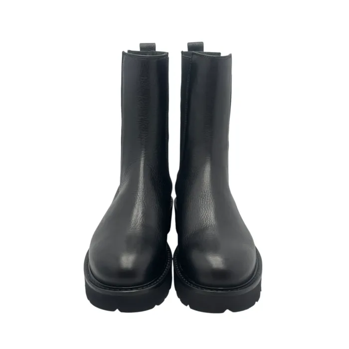 Stivaletto Beatles Donna Anna F in Pelle Nera Martellata con Elastici Laterali art. 9715, foto 3 di 6