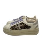 Sneakers Premiata Donna in Pelle Avorio e Dettagli Animalier art. Claudia 7753 - immagine 5