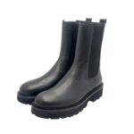 Stivaletto Beatles Donna Anna F in Pelle Nera Martellata con Elastici Laterali art. 9715 - immagine 5