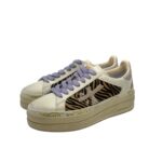 Sneakers Premiata Donna in Pelle Avorio e Dettagli Animalier art. Claudia 7753 - immagine 4