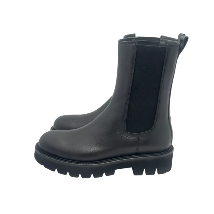 Stivaletto Beatles Donna Anna F in Pelle Nera Martellata con Elastici Laterali art. 9715, foto 4 di 6