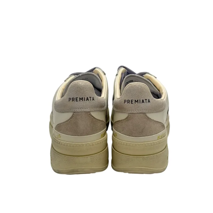 Sneakers Premiata Donna in Pelle Avorio e Dettagli Animalier art. Claudia 7753, foto 6 di 6
