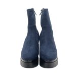 Tronchetto Lorenzo Mari in Camoscio Blu Zeppa H 9 cm Plateau 4 Cm art. Polly 02 - immagine 5