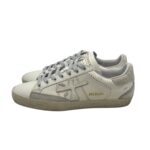 Sneakers Premiata Donna in Pelle Bianca e Dettagli Argento e Cavallino Bianco art. Stevend 7608 - immagine 5