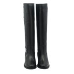 Stivali Via Roma 15 con Zeppa Interna H 5 cm in Pelle Nera E Bottoni Dorati art. 4482 - immagine 3