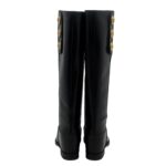 Stivali Via Roma 15 con Zeppa Interna H 5 cm in Pelle Nera E Bottoni Dorati art. 4482 - immagine 5