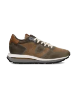 Sneakers Uomo Philippe Model Tropez Haute In Camoscio Tortora dettagli Cuoio cod. TKLU DF01