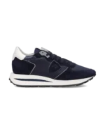 Sneakers Uomo Philippe Model Tropez Haute In Camoscio Blu  Notte  cod. TKLU W025