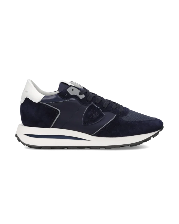 Sneakers Uomo Philippe Model Tropez Haute In Camoscio Blu  Notte  cod. TKLU W025, foto 1 di 6