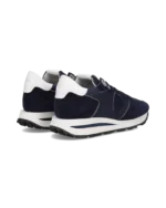 Sneakers Uomo Philippe Model Tropez Haute In Camoscio Blu  Notte  cod. TKLU W025 - immagine 4