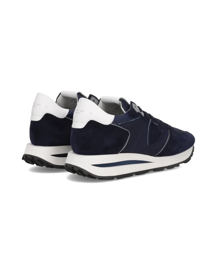 Sneakers Uomo Philippe Model Tropez Haute In Camoscio Blu  Notte  cod. TKLU W025, foto 4 di 6