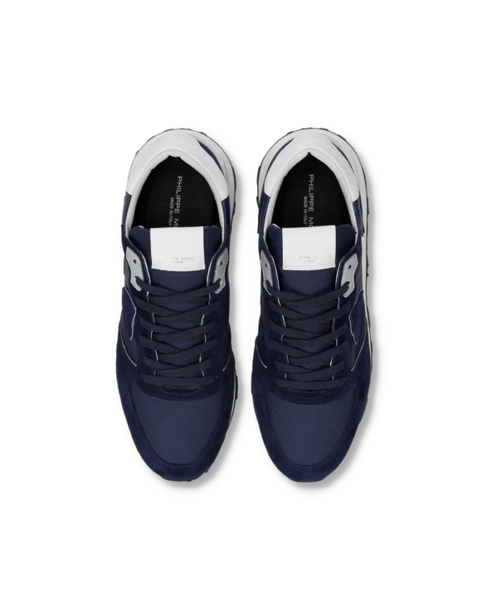 Sneakers Uomo Philippe Model Tropez Haute In Camoscio Blu  Notte  cod. TKLU W025, foto 3 di 6