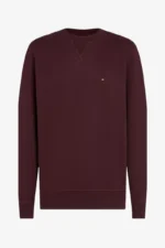 Felpa Girocollo Uomo In Pile Tommy Hilfiger Bordeaux art. MW0MW40000 XIH