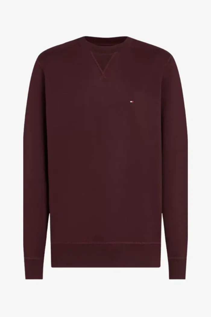Felpa Girocollo Uomo In Pile Tommy Hilfiger Bordeaux art. MW0MW40000 XIH, foto 1 di 3