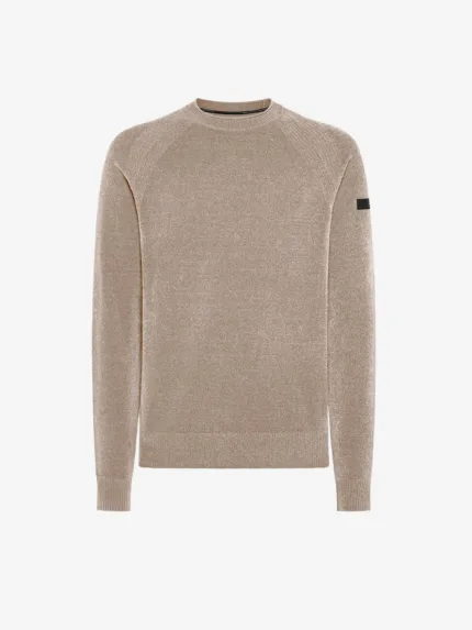 Maglione Girocollo Uomo RRD Beige Velvet Rount Knit Art. W25132 COL 32