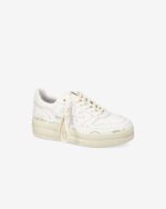 Sneakers Premiata Donna in Pelle Bianca e Back Glitter art. Micol 7010 - immagine 2