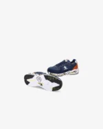 Sneakers Premiata Kids In Camoscio Blu e Dettagli Cuoio art. Robin - immagine 3