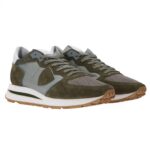 Sneakers Uomo Philippe Model Tropez Haute In Camoscio Verde Militare  cod. TKLU W026 - immagine 2