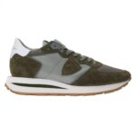 Sneakers Uomo Philippe Model Tropez Haute In Camoscio Verde Militare  cod. TKLU W026