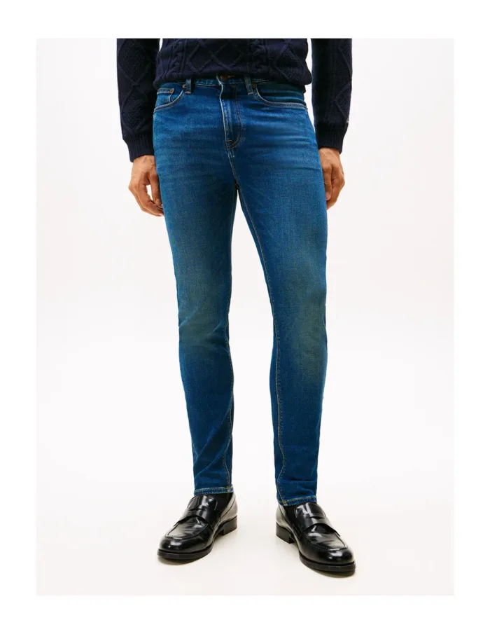 Jeans Slim Uomo Tommy Hilfiger Bleecker Lavaggio Medio art. MW0MW40358 1BA, foto 1 di 4