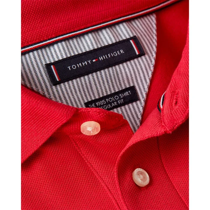 Polo 1985 Regular Fit Uomo Tommy Hilfiger color Rosso acceso art. MW0MW17770 XND, foto 3 di 3