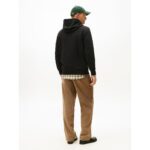 Felpa Uomo Tommy Hilfiger Icon Gold Nera in Cotone Garzato art. MW0MW41502 BDS - immagine 4