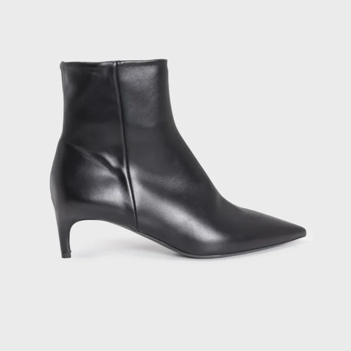 Stivaletto Paris Del Carlo in Nappa Nera Tacco 5 cm art. 11617, foto 3 di 4