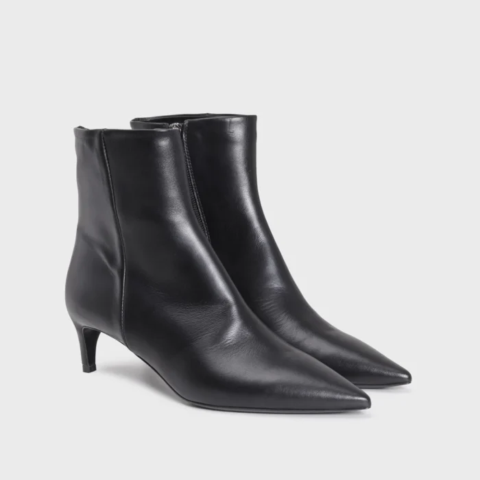 Stivaletto Paris Del Carlo in Nappa Nera Tacco 5 cm art. 11617, foto 1 di 4