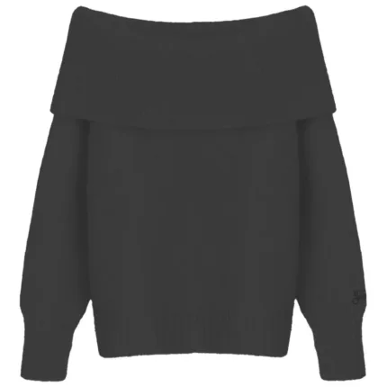 Maglione Alpaca Mc2 Saint Barth Nero Collo Alto Ampio art. ALIETTE SOFT 00 BLACK