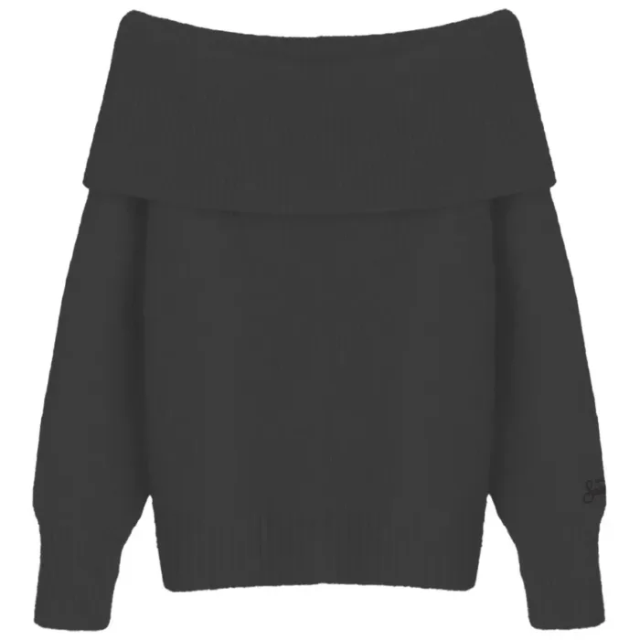 Maglione Alpaca Mc2 Saint Barth Nero Collo Alto Ampio art. ALIETTE SOFT 00 BLACK, foto 1 di 1
