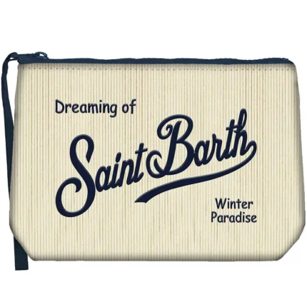 Pochette Mc2 Saint Barth in Velluto Avorio art. Aline Corduroy S 11 Emb