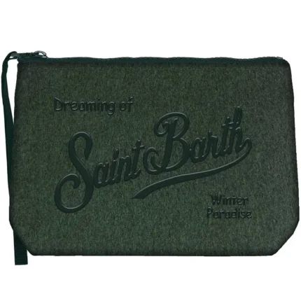 Pochette Mc2 Saint Barth in Feltro Verde art. Aline Felt 51 EMB