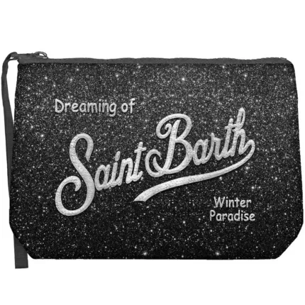 Pochette Mc2 Saint Barth in Lurex Nero art. Aline Lurex W 00 EMB