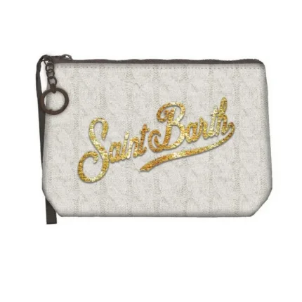 Pochette Mini Tricot Avorio Mc2 Saint Barth art. Aline Mini Tricot Tricot Midi Braid 10OR EMB