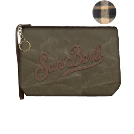 Pochette Mini Wax Mc2 Saint Barth Verde scuro art. Aline Mini Wax 5218 EMB