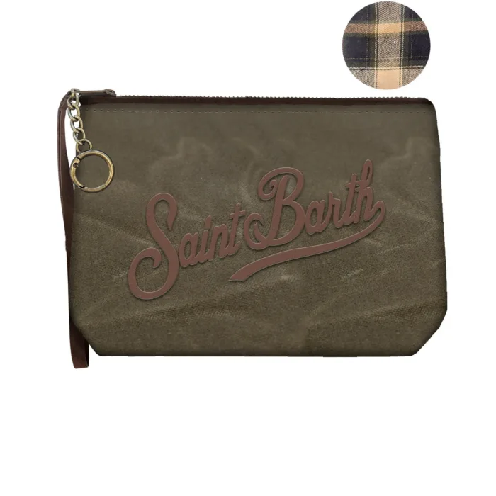 Pochette Mini Wax Mc2 Saint Barth Verde scuro art. Aline Mini Wax 5218 EMB, foto 1 di 1