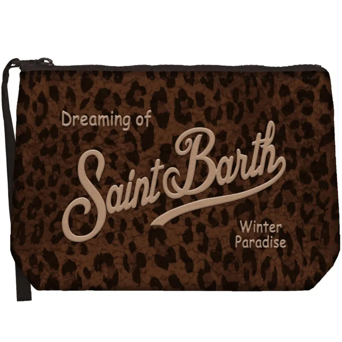 Pochette Mc2 Saint Barth in Teddy Marrone Maculato art. Aline Teddy Dark Leopard 18, foto 1 di 1
