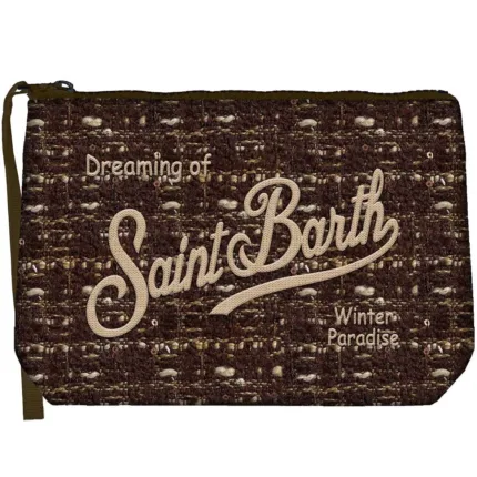 Pochette Mc2 Saint Barth in Tweed Marrone art. Aline Tweed 1811 EMB