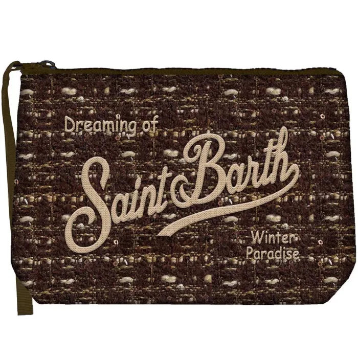Pochette Mc2 Saint Barth in Tweed Marrone art. Aline Tweed 1811 EMB, foto 1 di 1