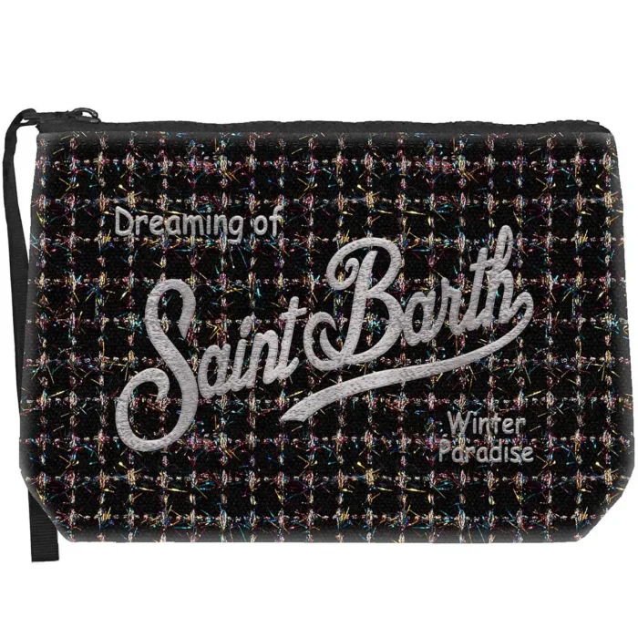 Pochette Mc2 Saint Barth in Lana Blu art. Aline Wool 61 Emb, foto 1 di 1