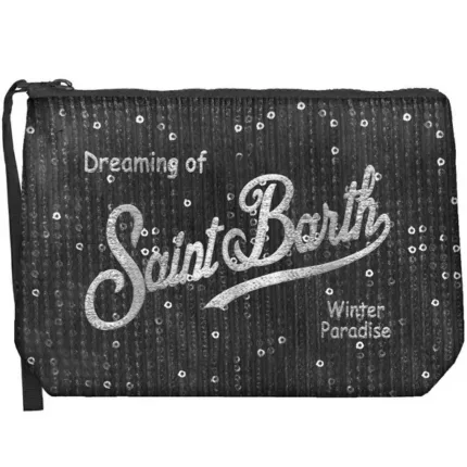 Pochette Mc2 Saint Barth Nera art. Aline Velvet Paillettes 00 EMB